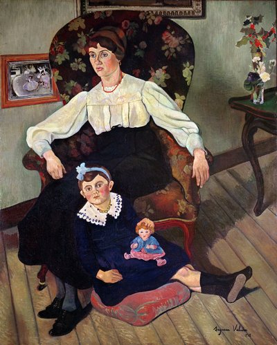Portrait of Marie Coca and Her Daughter by Marie Clementine (Suzanne) Valadon